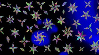 Üst manzara, yumuşak siyah renk tarzı. Sevgililer günü ve tebrik kartı konsepti için şık bir davetiye. Manzaralı çiçek deseni. Çiçek kompozisyonu, el boyası, hassas şablon..