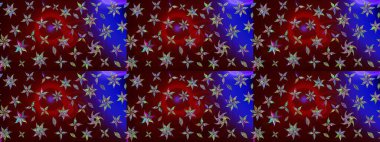 Raster illüstrasyonundaki çiçek desenli çizim. Kahverengi renkte çiçekler.