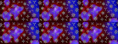 Düz Çiçek Elementleri Tasarımı. Renkli Bahar Teması eskiz kalıbı. Taslak desenli, modaya uygun kumaş deseni. Raster illüstrasyonu. Şirin çiçek elementleri..