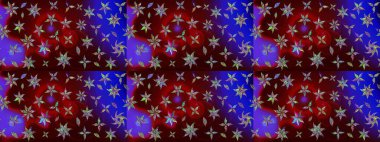 Kahverengi yapraklı yabani çiçekler. Eskiz arkaplan modeli. Suluboya, elle çizilmiş. Raster illüstrasyonu.