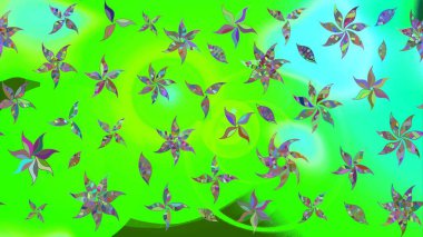 Raster Güzel kumaş deseni. Raster suluboya deseni, narin çiçekler, yeşil çiçekler, tebrik kartı şablonu..