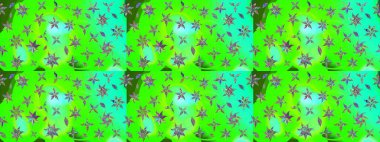 Düz Çiçek Elementleri Tasarımı. Güzel kumaş deseni. Raster illüstrasyonundaki çiçek desenli çizim. Renkli Bahar Teması çizim şablonu.