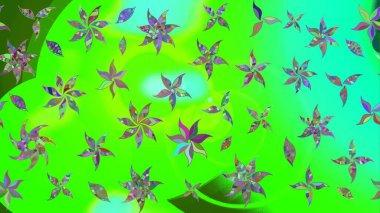 Modern stil dokusu. Çiçek desenli raster, yeşil çizgi grafik deseni soyut raster arkaplan.