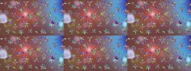 Çizim kalıbı. Organik motif arka planı. Raster illüstrasyonu. Ultraviyole kumaş deseni.