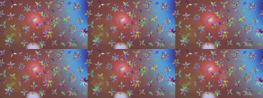 Arkaplan dokusu, duvar kağıdı, kahverengi renkli çiçek teması. Kabile sanatı boho baskısı, klasik çiçek arkaplanı. Soyut etnik raster çizim kalıbı.