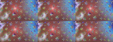 Tekrar eden çiçek arkaplanı, zarif kahverengi çiçek duvar kağıdı. Kahverengi renkler üzerine çiçek desenli çizimler, el yapımı papatyalar, papatyalar..