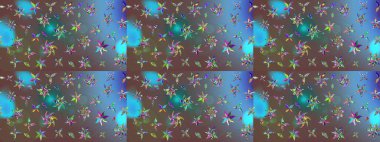 Raster illüstrasyonu. Ultraviyole kumaş deseni. Çizim kalıbı. Organik motif arkaplanı.