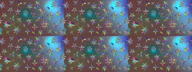 Raster Yumuşak kumaş deseni. Raster çiçek izi. Klasik taslak çizimi. Çiçek rengi eskiz deseni.