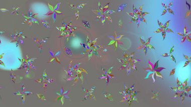 Gömlek baskısı için çiçek boyası. Çiçek desenli eskiz. Gri renkli çiçekler.