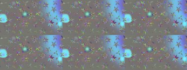 Tomurcukları papatya çiçekleri olan sevimli bir çiçek deseni. Miles Fleur, süslü püslü bir süs. Raster illüstrasyonu. Eski usul. Kumaş, tekstil, duvar kağıdı baskısı için. Taslak arkaplan.