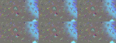 Çiçek deseni. Raster güzel kumaş deseni çiziyor. Düz Çiçek Elementleri Tasarımı. Renkli Bahar Teması çizim şablonu.