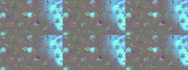 Çiçekler suluboya eskiz deseni. Raster Stili kumaş deseni.