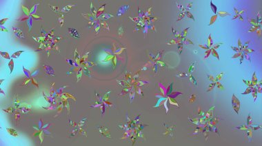 Çiçekli bahar çiçekleri. Küçük renkli çiçekler. Küçük çiçekte güzel bir desen. Motley illüstrasyonu. Moda baskıları için zarif bir şablon.