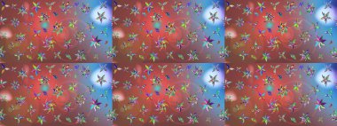 Kahverengi renkli çiçek desenli eskiz, el yapımı papatyalar, papatyalar. Tekrar eden çiçek arkaplanı, zarif kahverengi çiçek duvar kağıdı..