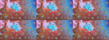 Klasik taslak çizimi. Çiçek rengi eskiz deseni. Raster çiçek izi. Raster Yumuşak kumaş deseni.