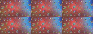 Kahverengi renkli çiçekler. Raster illüstrasyonu. Çizim çiçek deseni duvar kağıdı için kullanılabilir.