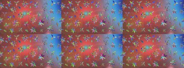 Kahverengi renkli çiçekler. Renkli Bahar Teması eskiz kalıbı. Çiçek desenli eskiz. Düz Çiçek Elementleri Tasarım Raster illüstrasyonu.