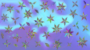 Tekstil ve kapak tasarımı için mükemmel. Mavi renkli çiçekler. Doodle tarzı. Elle çizilmiş sonbahar çiçeği deseni. Renkli mavi çizim deseni.