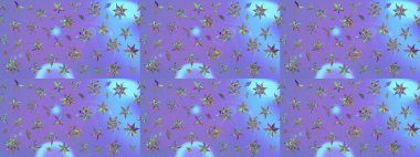 Ultraviyole kumaş deseni. Raster illüstrasyonu. Çizim kalıbı. Organik motif arkaplanı.