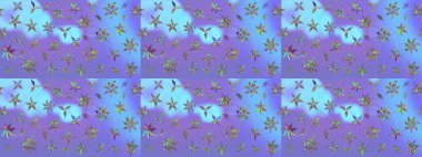 Raster güzel kumaş deseni çiziyor. Çiçek deseni. Düz Çiçek Elementleri Tasarımı. Renkli Bahar Teması çizim şablonu.