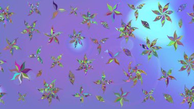 Çizgi çizimi kalıbı. Şirin çiçekler. Raster Moda kumaş deseni.