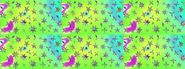 Raster illüstrasyonu. Ultraviyole kumaş deseni. Çizim kalıbı. Organik motif arkaplanı.