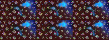 Klasik çiçek desenli. Yumuşak fayans. Raster 'ın taze dokusu. Paketleme, tekstil, duvar kâğıdı için çiçek eskizi. Yumuşak pamuk tasarımı.