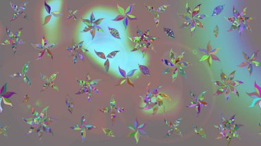 Küçük çiçekte güzel bir çiçek deseni var. Çiçekli çiçek deseni, suluboya. Raster deseni.