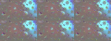 Moda baskısı. Dekorasyon ve tasarım için güzel bir desen. Raster illüstrasyonu. Eski model. Suluboya çizim kalıbı. Çiçeğin suluboya çizimlerinin zarif deseni.