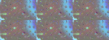 Gri çiçekli eskiz deseni, suluboya çiçek deseni, sevimli çiçek, duvar kağıdı, kart ya da kumaş için fayanslı. Raster - stok.