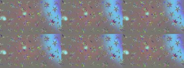 Çiçek desenli eskiz, darbeler, sıçramalar, yaz çiçekleri. Raster illüstrasyonu. Gri renkli çiçekler.