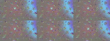 Tekrar eden çiçek arkaplanı, zarif gri çiçek duvar kağıdı. Gri renkler üzerine çiçek desenli çizimler, el yapımı papatyalar, papatyalar..