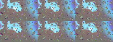 Raster illüstrasyonu. Güzel kumaş deseni. Çiçek desenli çizim. Düz Çiçek Elementleri Tasarımı. Renkli Bahar Teması eskiz kalıbı. Asya tekstil tarzında.