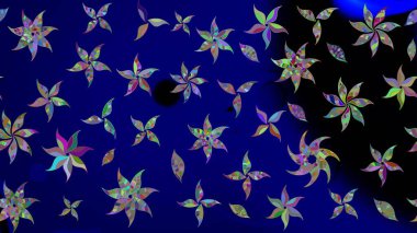 Raster illüstrasyonu. Küçük çiçekteki sevimli çiçek deseni. Güzel kumaş deseni. Güzel karalamalı çiçek deseni çiz..