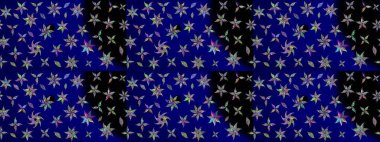 Vadinin mavi renkli çiçekleri. Raster çiçek desenleri çiziyor..