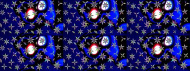 Sevimli çiçek raster deseni. Düz Çiçek Elementleri Tasarımı. Sketch Colour Spring Theme eskiz kalıbı. Mavi renkte çiçekler.