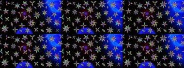 Raster illüstrasyonu. Yumuşak, bahar çiçekleri siyah renklerde. Yaprak ve çiçeklerin suluboya resimleri, siyah renklerdeki çizimler..