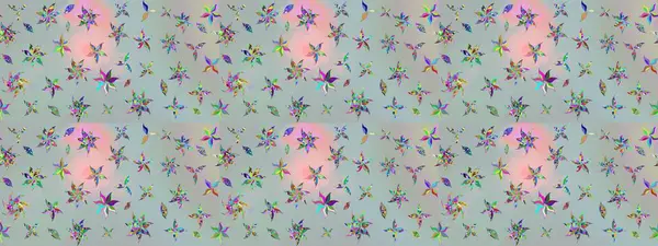 Raster illüstrasyonu. Gri renklerde bahar çiçekleri. Raster çiçekleri klasik tarzda çizilmiş. Çiçekli yumuşak çizim deseni.