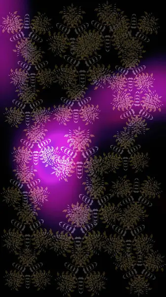 Kar taneleri radyal siyah, mor ve gri renkler. Renkli arka planda güzel kar taneleri. Raster illüstrasyonu..