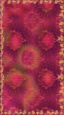 Kırmızı renkte çiçekler. Raster illüstrasyonu. Kusursuz çiçek deseni duvar kağıdı için kullanılabilir.