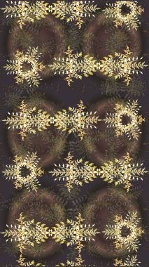 Renkli arka plan üzerinde izole sevimli kar taneleri. Raster resim. Soyut mandala veya kaprisli kar tanesi hat sanat tasarım.