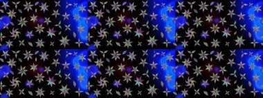 Çiçek tasarımı için inanılmaz bir kolaj cenneti tarzı. Çiçekli zambakların eskiz geçmişi. Parlak çiçekli kolaj çiçekleri siyahtır..