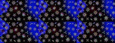 Elle boyanmış suluboya resim çizimleri, çiçekler ve bitkiler. Siyah renkte çiçekler.