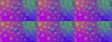 Şirin çiçekler. Raster Moda kumaş deseni. Çizgi çizimi deseni.