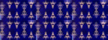 Raster illüstrasyonu. Mavi, siyah ve nötr renkler üzerine tasarım. Çiçek Elementleri 'nin soyut geçmişi. Raster kış deseni.