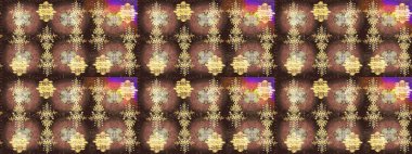 Retro tarzı doku, soyut kış elementleri. Mükemmel tasarım posteri, kapak tasarımı, kahverengi, bej ve sarı renkli kart tasarımı. Kar taneleri tasarımı. Moda olmuş kar taneleri ve elementler Memphis kartları.