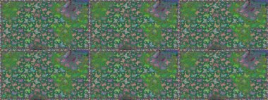 Raster illüstrasyonu. Bahar Kelebeği teması. Yeşil ve mavi lekeli oldukça pürüzsüz kelebek kumaşı. Duvar kağıdı için böcek dokusunun tekrarı.