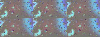 Tekrar eden çiçek arkaplanı, zarif gri çiçek duvar kağıdı. Gri renkler üzerine çiçek desenli çizimler, el yapımı papatyalar, papatyalar..