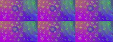 Küçük renkli çiçekler. Çiçekli bahar çiçekleri. Motley illüstrasyonu. Moda baskıları için zarif bir şablon. Küçük çiçekte şirin desenler.