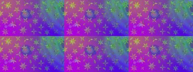 Kartlar, davetiyeler, tarih kartları ve daha fazlası için kullanılabilir. Raster şirin suluboya çiçek desenleri çiziyor. Büyük bir suluboya çiçek seti..